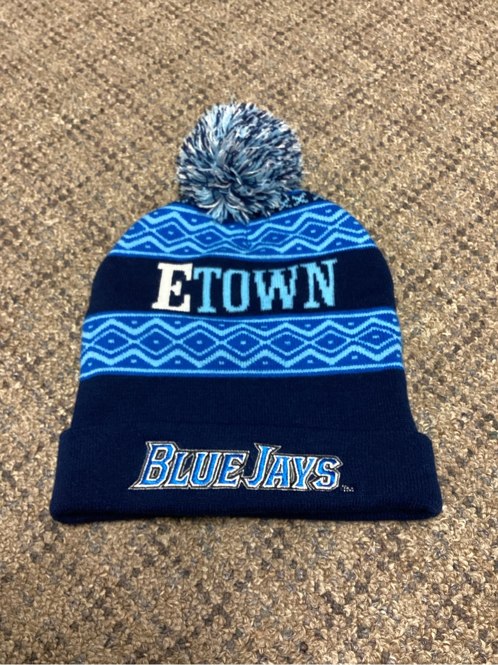 Blue Jays ETOWN Navy Light Blue Knit Pom Beanie Hat * OSFM * NWOT